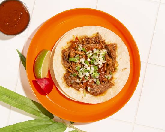 Order Chicken Tinga Taco food online from La Pina Cantina Mexican Grill store, Highland on bringmethat.com