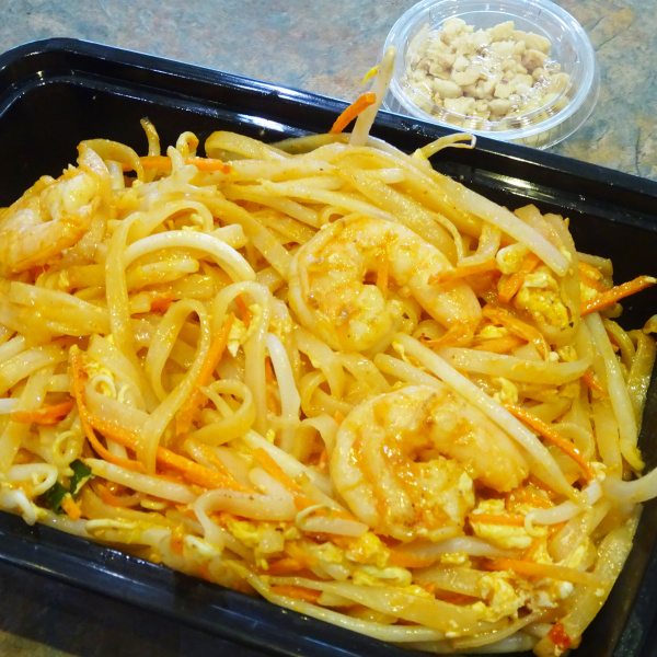 Order F9. Pad Thai with Shrimp food online from Z's Kitchen store, Orange on bringmethat.com
