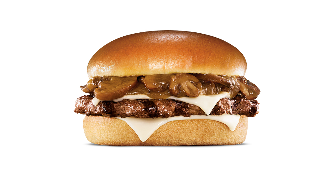 Order Mushroom & Swiss Angus Burger food online from Hardee store, Strasburg on bringmethat.com