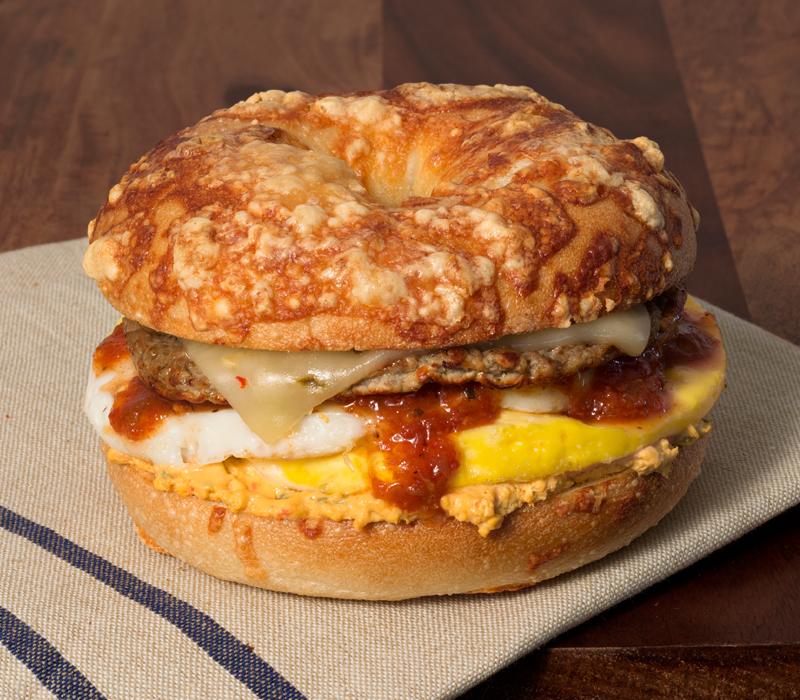 Order Santa Fe Egg Sandwich food online from Einstein Bros Bagels store, Fayetteville on bringmethat.com