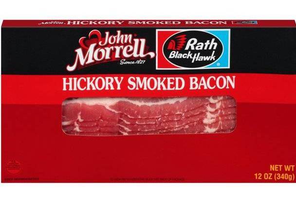Order John Morrell Hickory Smoked Bacon (12 oz) food online from Urban Value Corner Store store, Dallas on bringmethat.com
