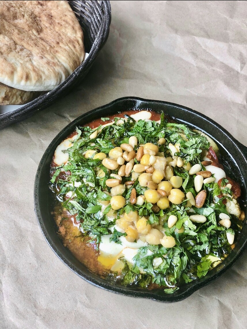 Order Siniya (vegan) food online from Hummus Market store, Brooklyn on bringmethat.com