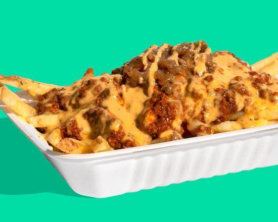 Order (V) THE SHOP CHILI CHEESE CHILI FRIES food online from The Impossible Shop store, Gaithersburg on bringmethat.com