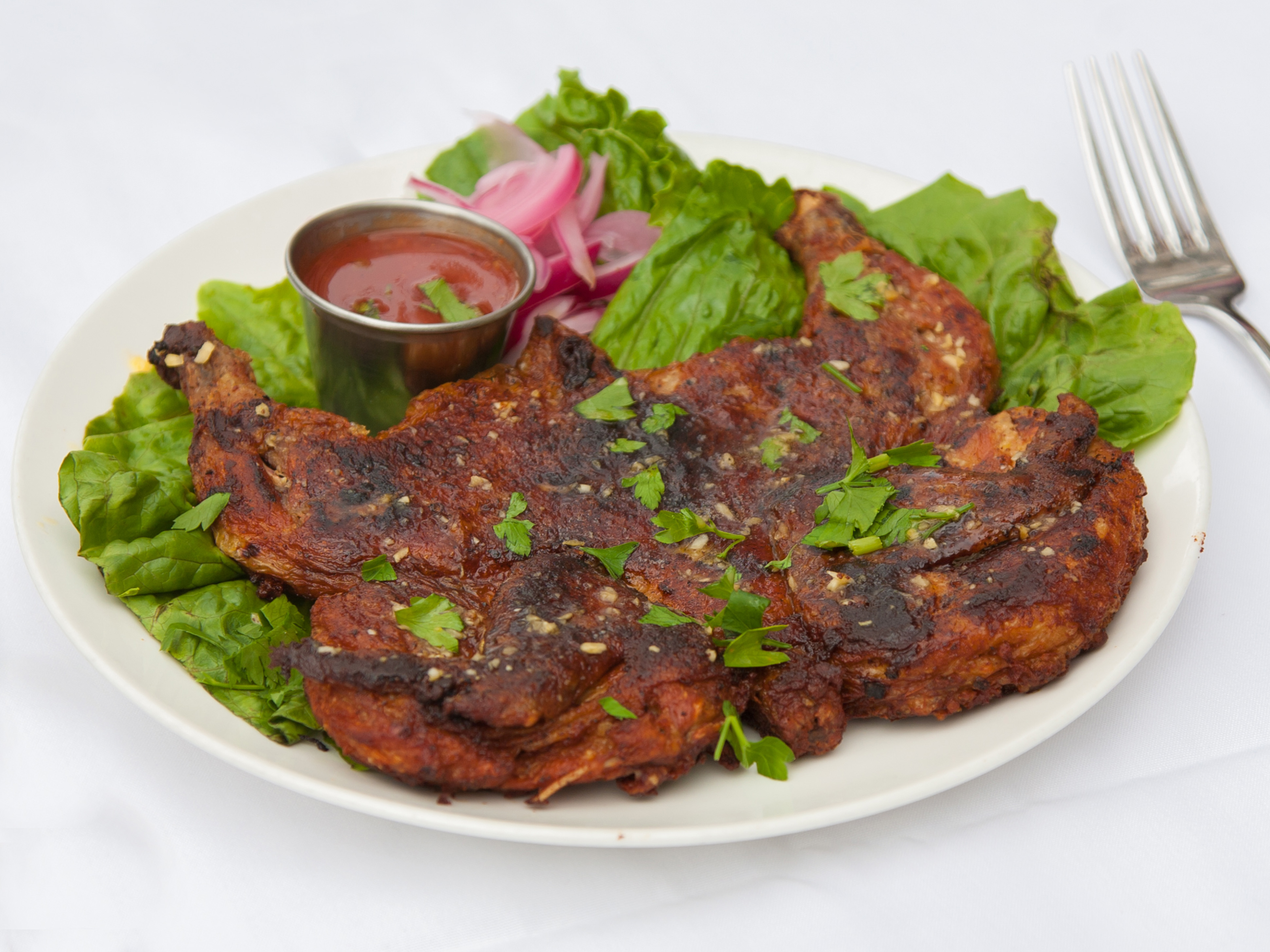 Order Chicken Tabaka food online from Red Square Cafe Lounge store, Chicago on bringmethat.com
