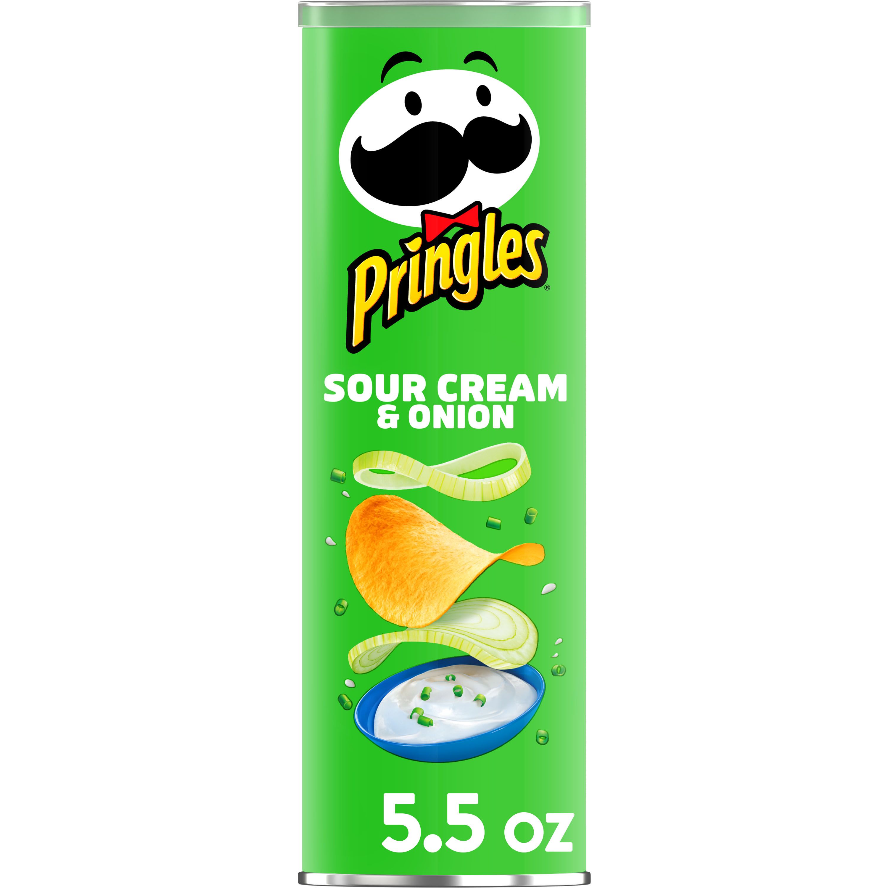 Order Pringles Potato Crisps Chips, Sour Cream & Onion - 5.5 oz food online from Rite Aid store, REEDLEY on bringmethat.com