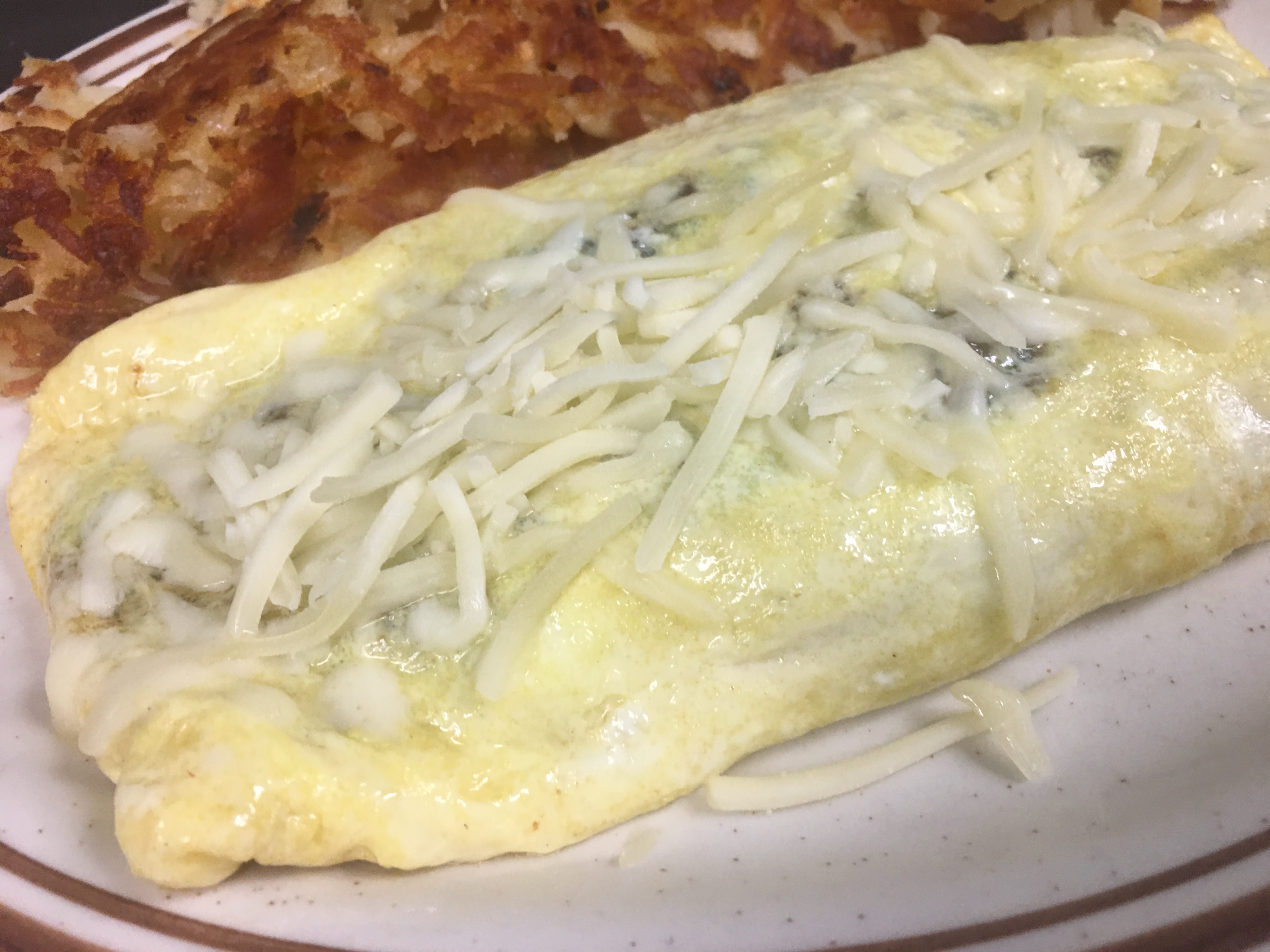 Order Spinach and Bacon Omelet food online from Boulevard Diner store, Bartlesville on bringmethat.com