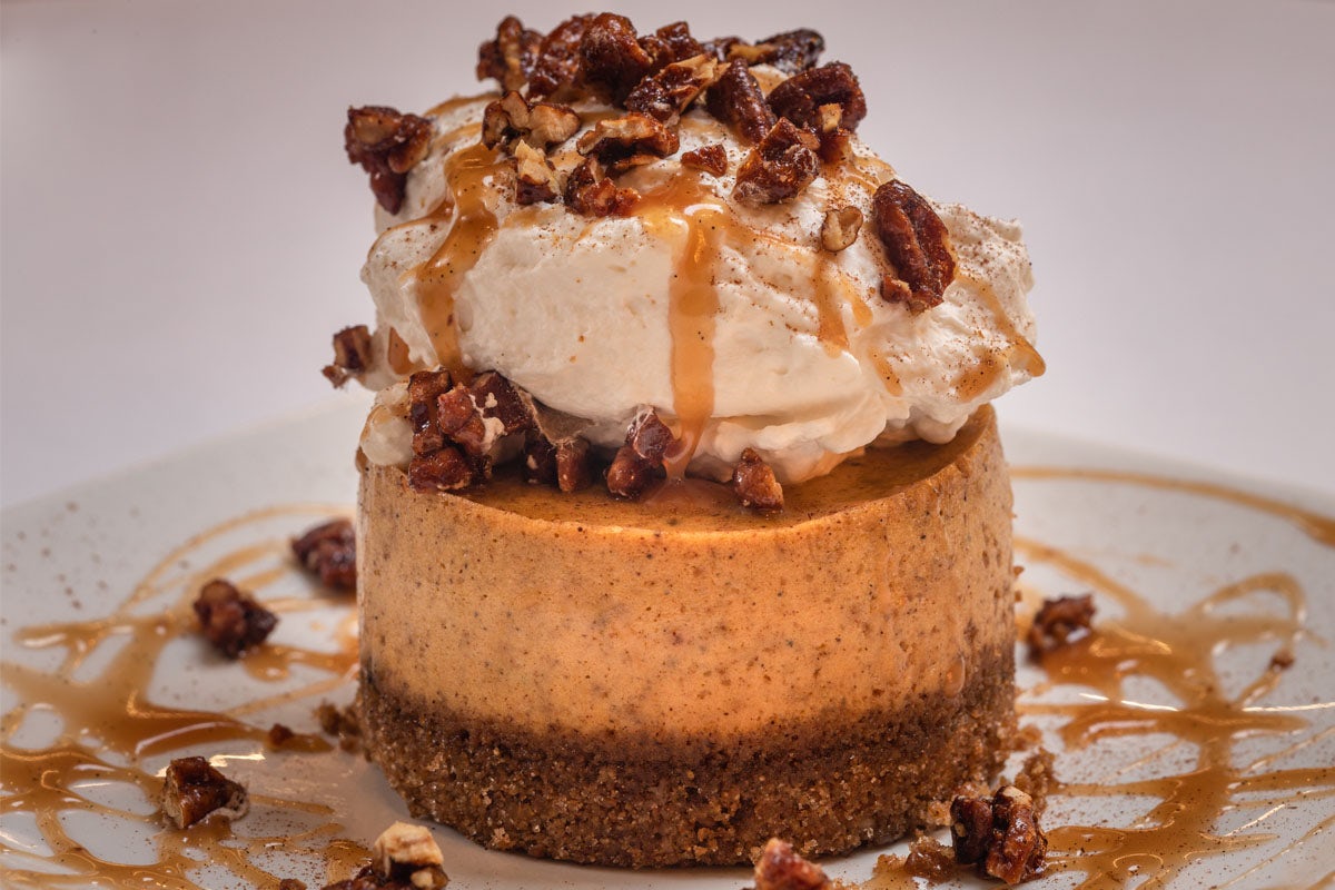 Order Pumpkin Cheesecake food online from Perry Steakhouse & Grille-Sugar Land store, Sugar Land on bringmethat.com