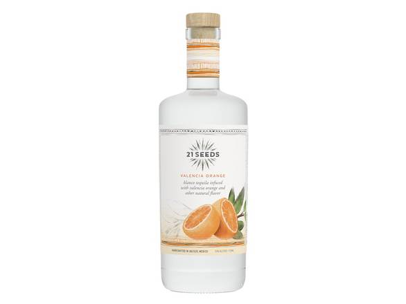 Order 21Seeds Valencia Orange (Blanco Tequila Infused with Valencia Orange and Other Natural Flavors) - 750ml Bottle food online from Josh Wines & Liquors Inc store, New York on bringmethat.com
