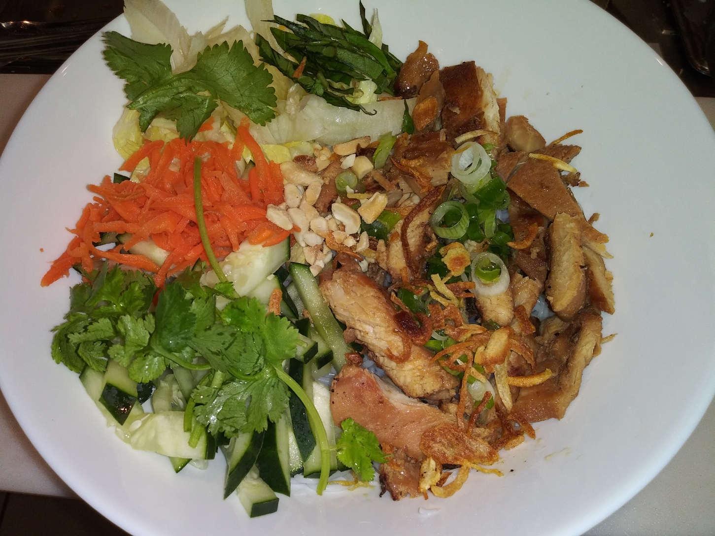 Order V3. Vermicelli with Grilled Chicken Bowl food online from V Cafe store, Austin on bringmethat.com