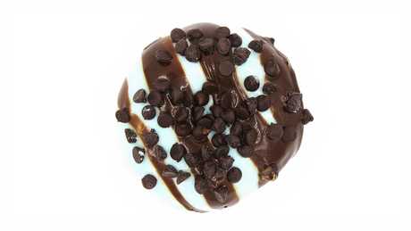 Order Mint Chocolate and Chip Donut food online from Factory Donuts store, Media on bringmethat.com