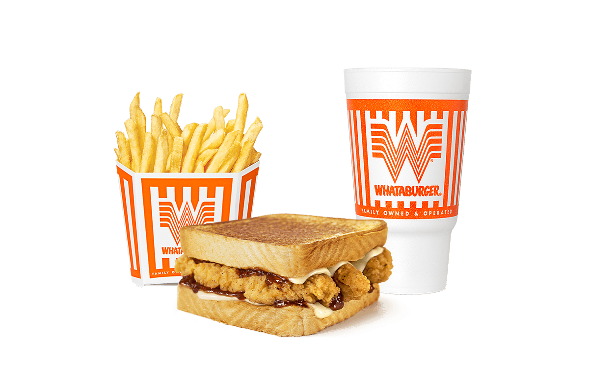 Order Honey BBQ Chicken Strip Sandwich Whatameal® food online from Whataburger store, Baton Rouge on bringmethat.com