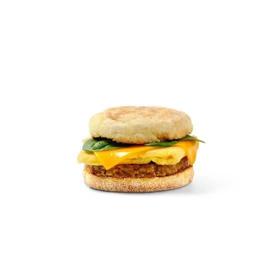 Order 'Sausage Egg & Cheese' Muffin food online from Plant Power Fast Food store, San Diego on bringmethat.com