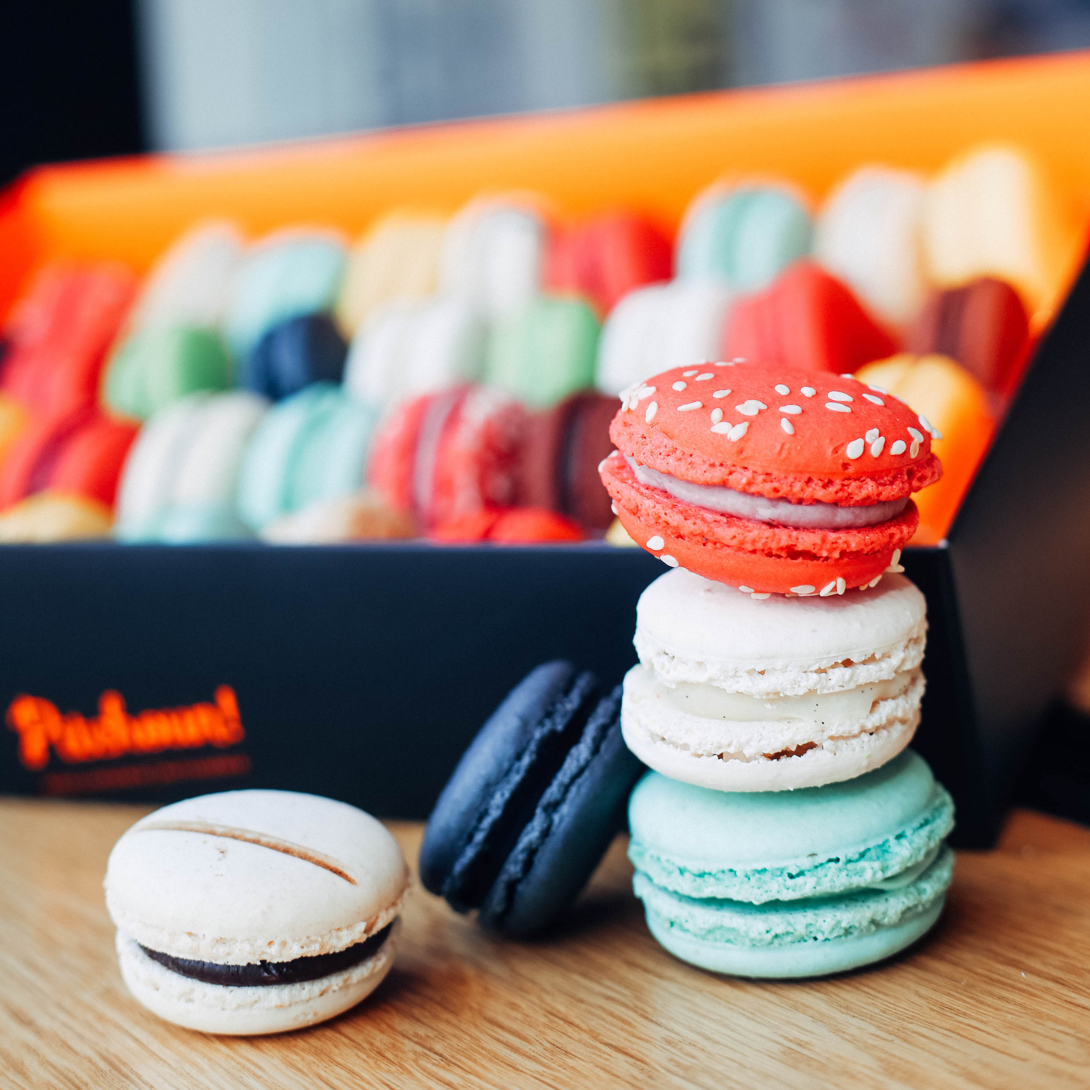 Order Macarons Box (x7) food online from Pitchoun! store, Los Angeles on bringmethat.com