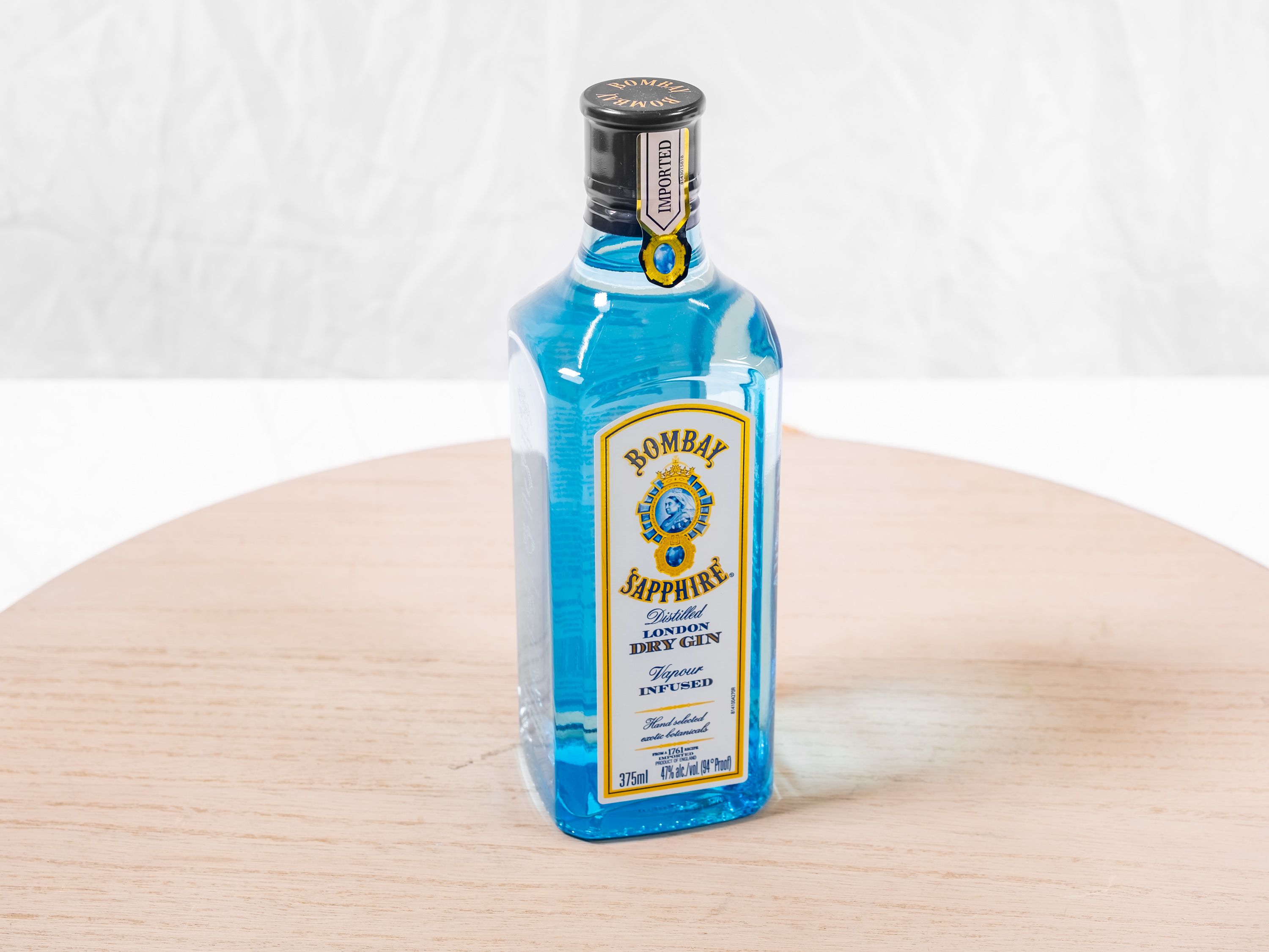 Order 375 ml. Bombay Sapphire Gin food online from M & G Market store, Highland on bringmethat.com