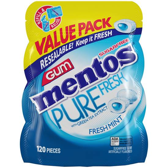 Order Mentos Pure Fresh Fresh Mint Gum, 120 CT food online from Cvs store, LAKEWOOD on bringmethat.com