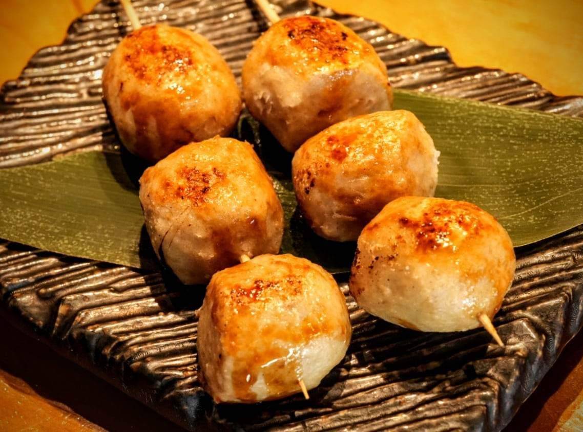 Order Chicken Meat Ball (2 skewer) food online from Kazuki Sushi store, North Hollywood on bringmethat.com