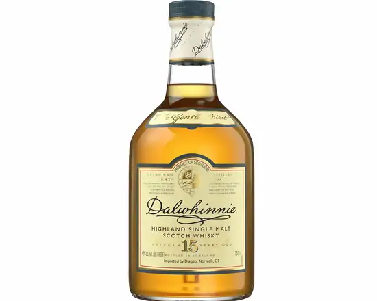Order Dalwhinnie 15 Year Single Malt Scotch 43% abv 750ml food online from Sousa Wines & Liquors store, Mountain View on bringmethat.com