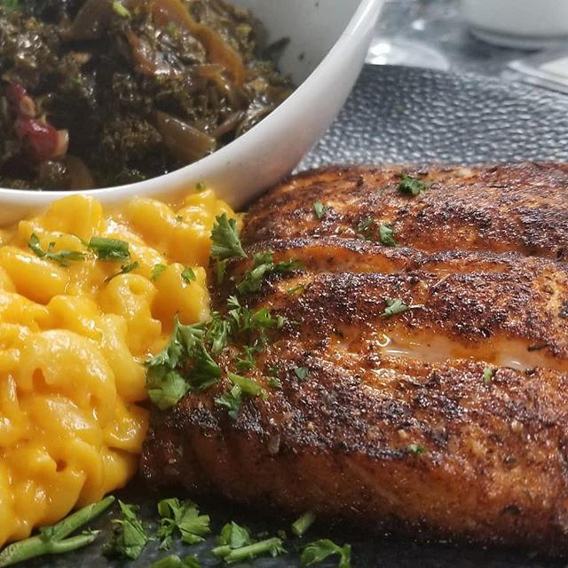 Order Salmon food online from Blue Waters Caribbean & Seafood Grill store, Temple Hills on bringmethat.com