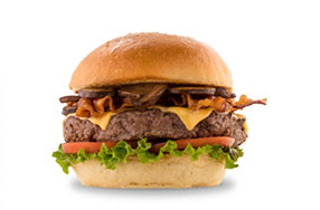 Order The Works Burger food online from Fuddruckers - ashburn, va store, Ashburn on bringmethat.com