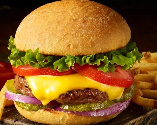 Order Cheeseburger food online from Montana Mike's Steakhouse store, Bartlesville on bringmethat.com