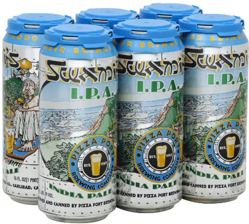 Order 6 Pack Cans of Pizza Port Swamis IPA  food online from Royal Liquor Of Vista store, Vista on bringmethat.com