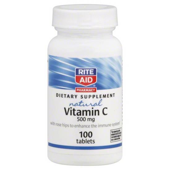 Order Rite Aid Pharmacy Vitamin C Tablets 500 mg (100 ct) food online from Rite Aid store, Palm Desert on bringmethat.com