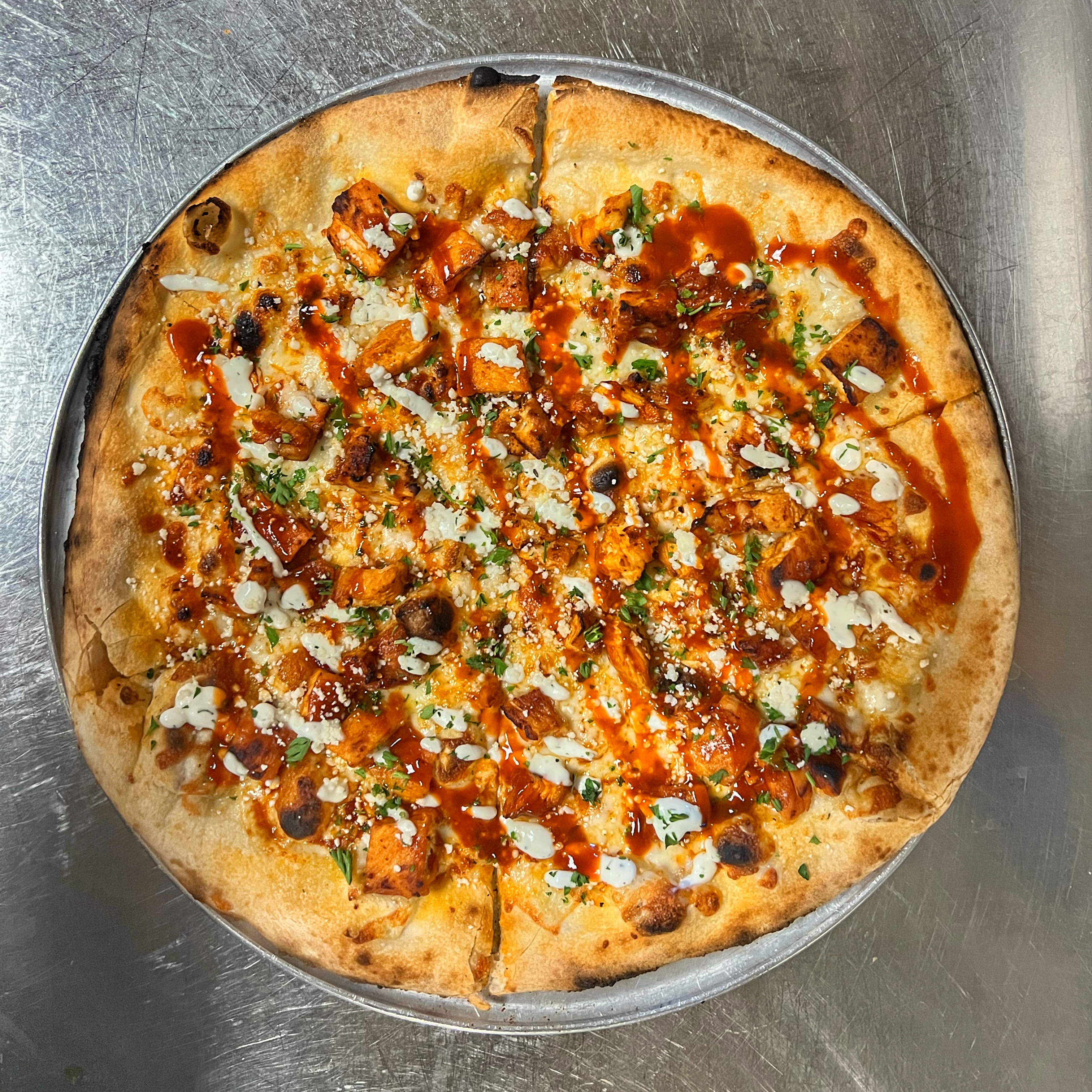 Order Buffalo Chicken Pizza  food online from Amore store, Stamford on bringmethat.com