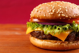 Order Hamburger with Fries and Drink food online from Tropical Flame store, Cleveland on bringmethat.com
