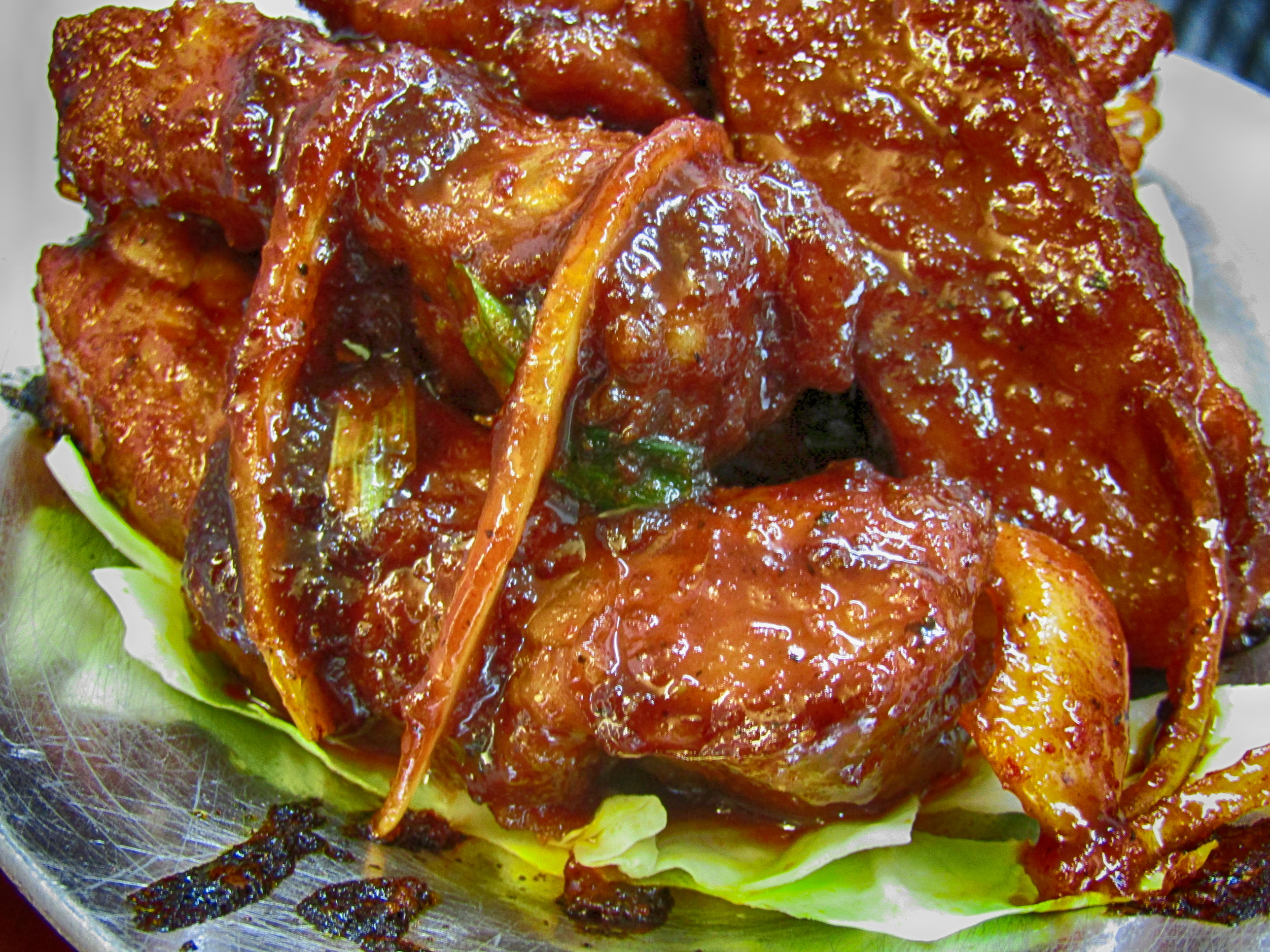 Order Spicy Fusion Pork Ribs food online from Seoul Fusion store, Kennewick on bringmethat.com