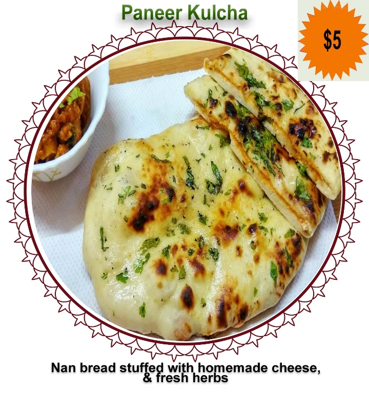 Order Paneer Kulcha food online from Dakshin Indian Bistro - N Hamilton Rd store, Columbus on bringmethat.com