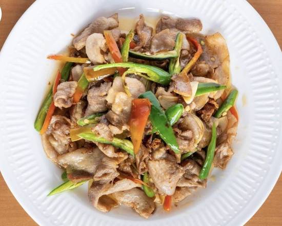 Order Stir Fried Pork with Spicy Flavors (农家小炒肉) food online from Chef Chuan store, Irvine on bringmethat.com