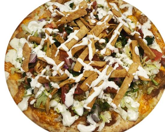 Order 14" Tostada Pizza food online from Mucca Dairy store, Los Angeles on bringmethat.com