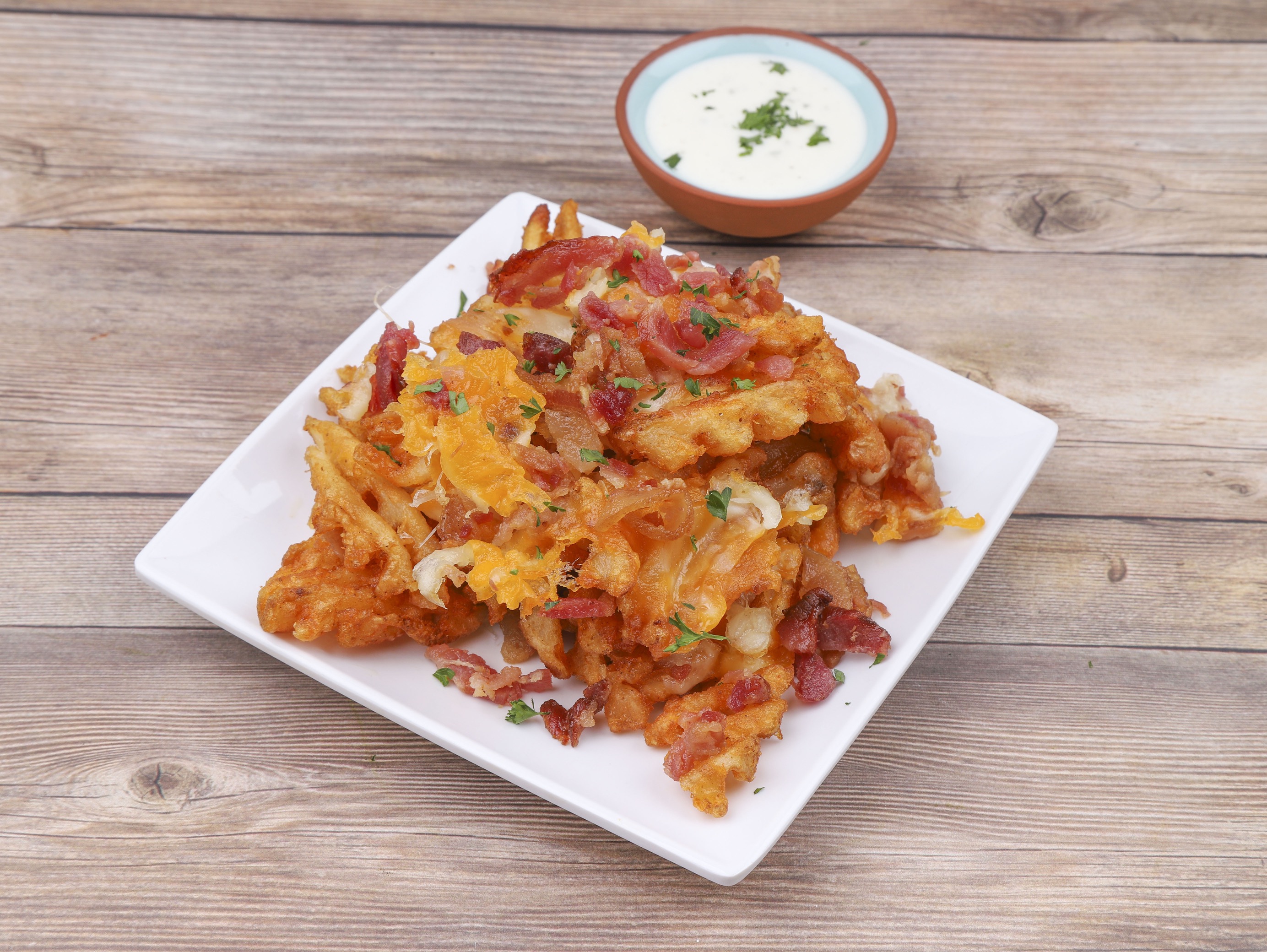 Order Bacon Cheese Fries food online from Fuel Pizza store, Charlotte on bringmethat.com