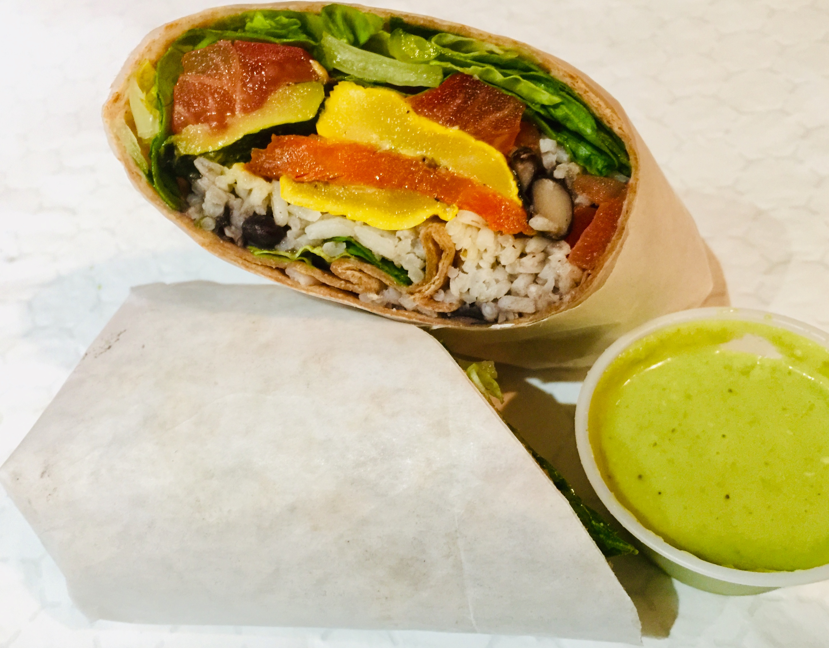 Order Vegetarian Burrito Wrap food online from Tio Pio - Willoughby St. store, Brooklyn on bringmethat.com