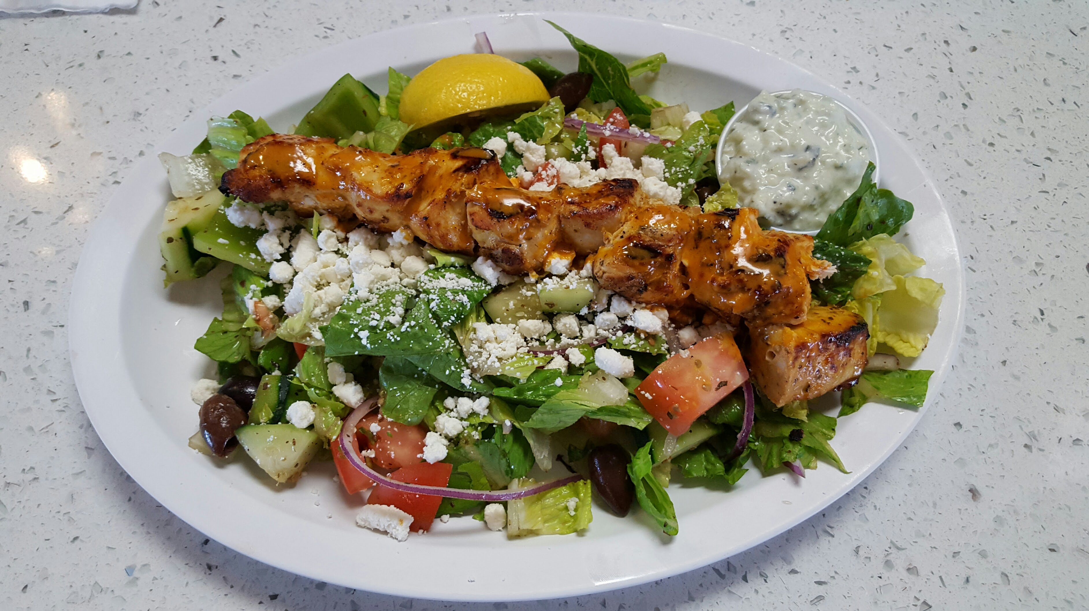 Order Chicken Salad food online from Mikonos Grill store, Milpitas on bringmethat.com