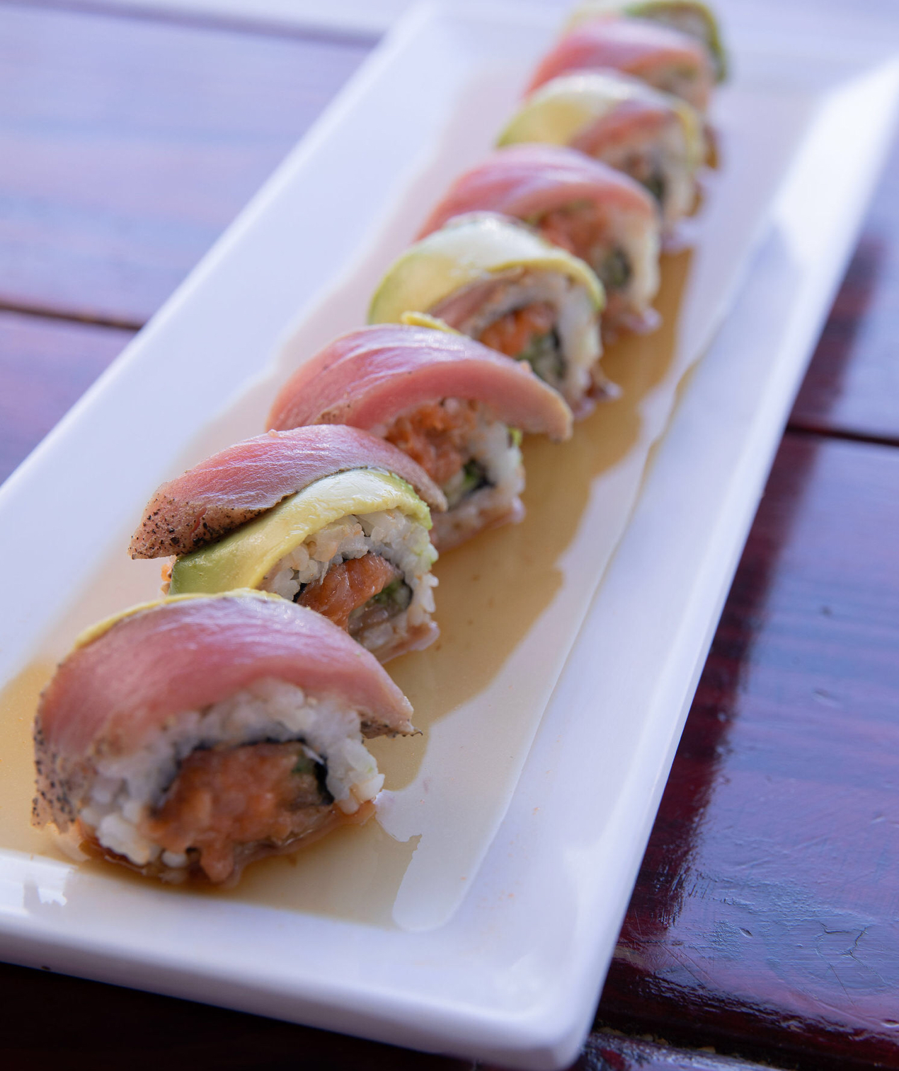 Order Kawasaki Roll food online from Meshuga 4 Sushi - N. La Brea Ave. store, Los Angeles on bringmethat.com
