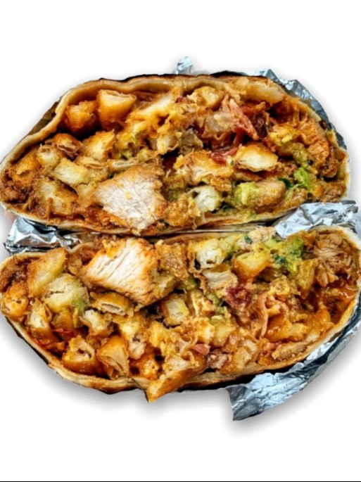 Order CBR Burrito food online from Man vs Fries store, Chicago on bringmethat.com
