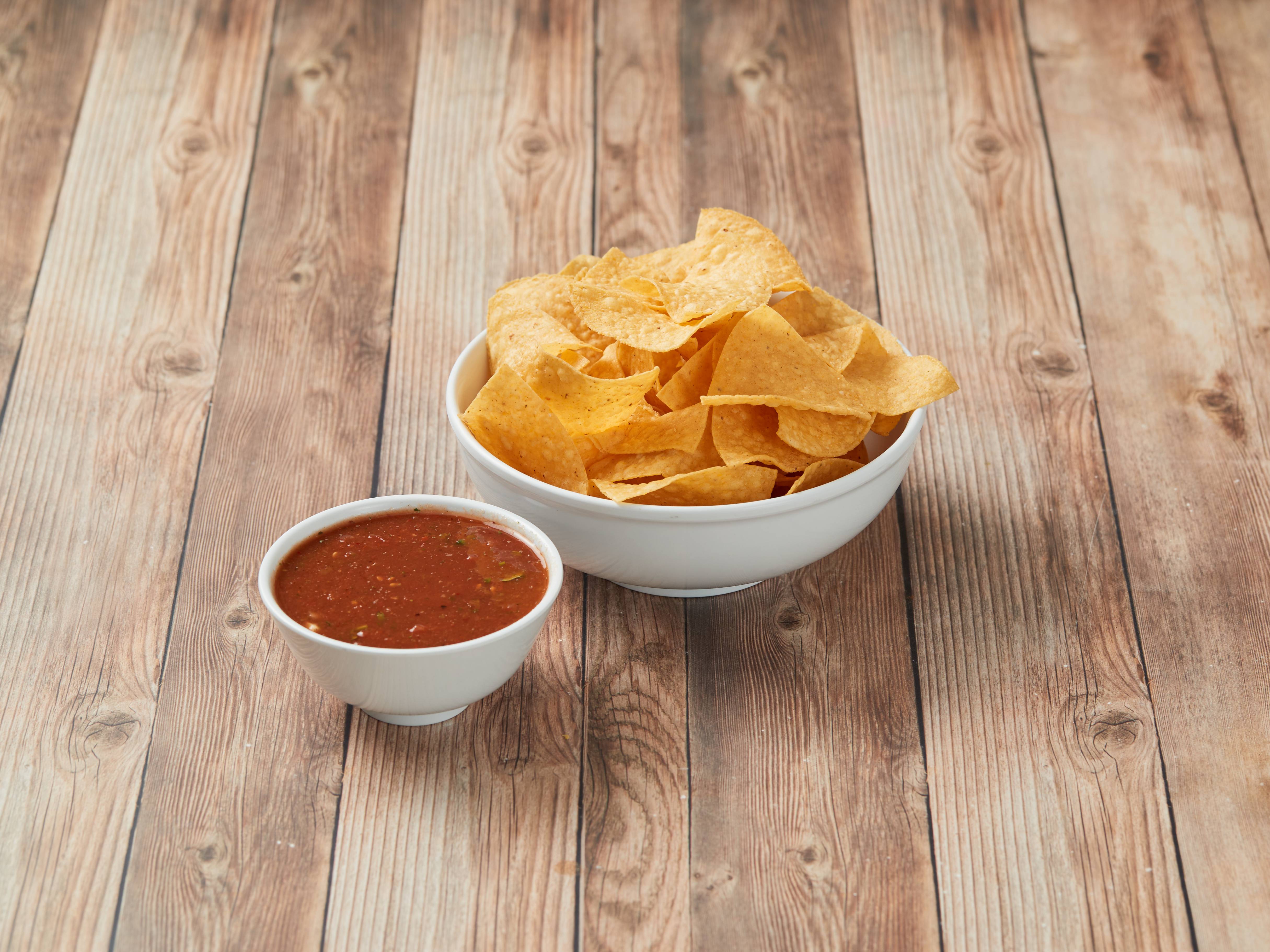 Order Chips and Salsa food online from Los Alcatraces Mexican Restaurant store, Aurora on bringmethat.com