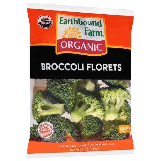 Order Earthbound Farm · Organic Broccoli Florets (9 oz) food online from Jewel-Osco store, Des Plaines on bringmethat.com