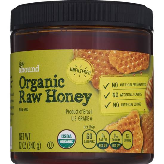 Order Gold Emblem Abound Organic Raw Honey, 12 OZ food online from Cvs store, DOVER on bringmethat.com