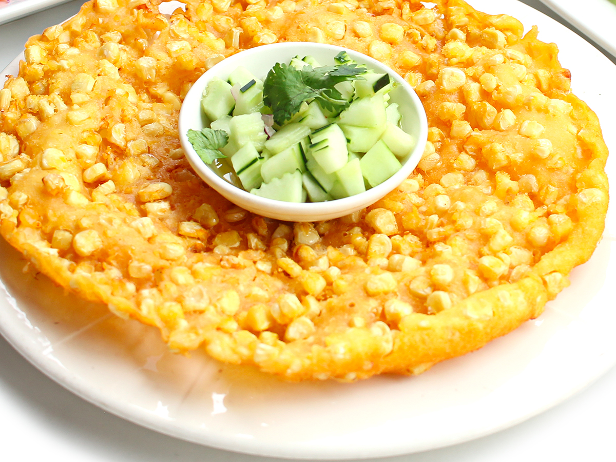 Order Thai Corn Fritter food online from Saladang store, Pasadena on bringmethat.com