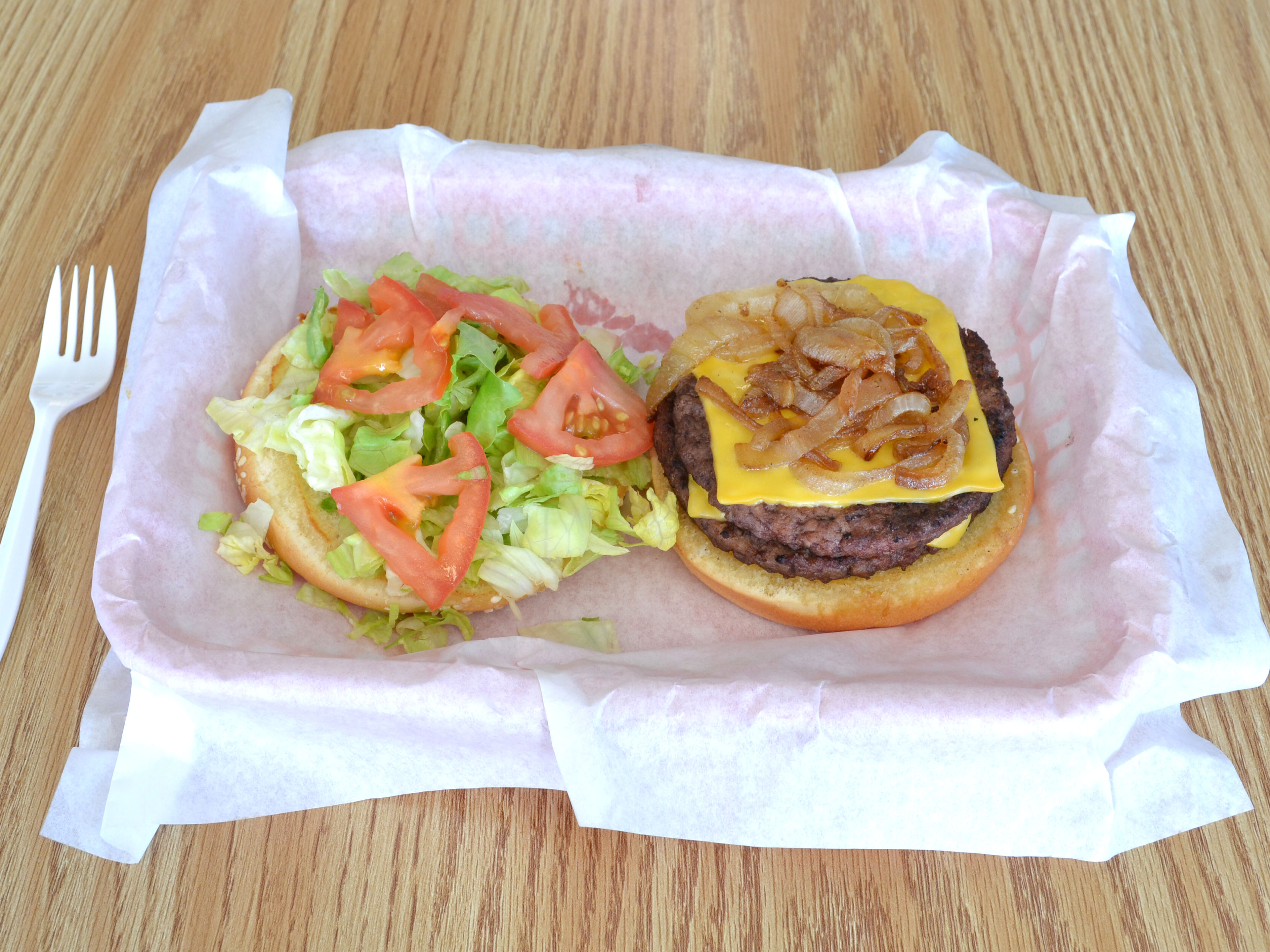 Order Double Cheeseburger food online from Grando's store, Itasca on bringmethat.com