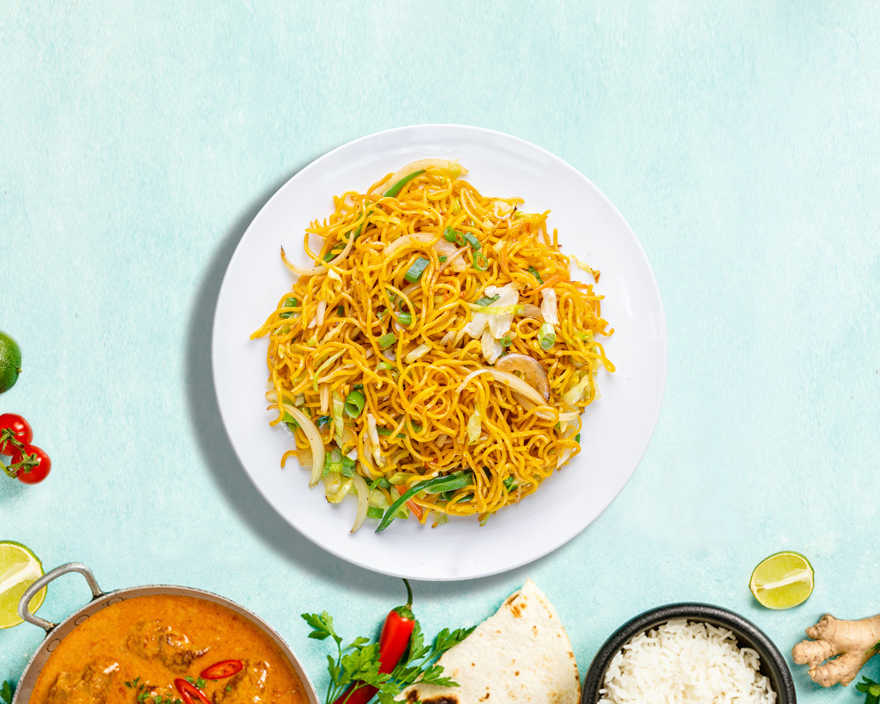 Order Vibrant Veggie Chow Mein  food online from Chaat Me Up store, Blacklick on bringmethat.com