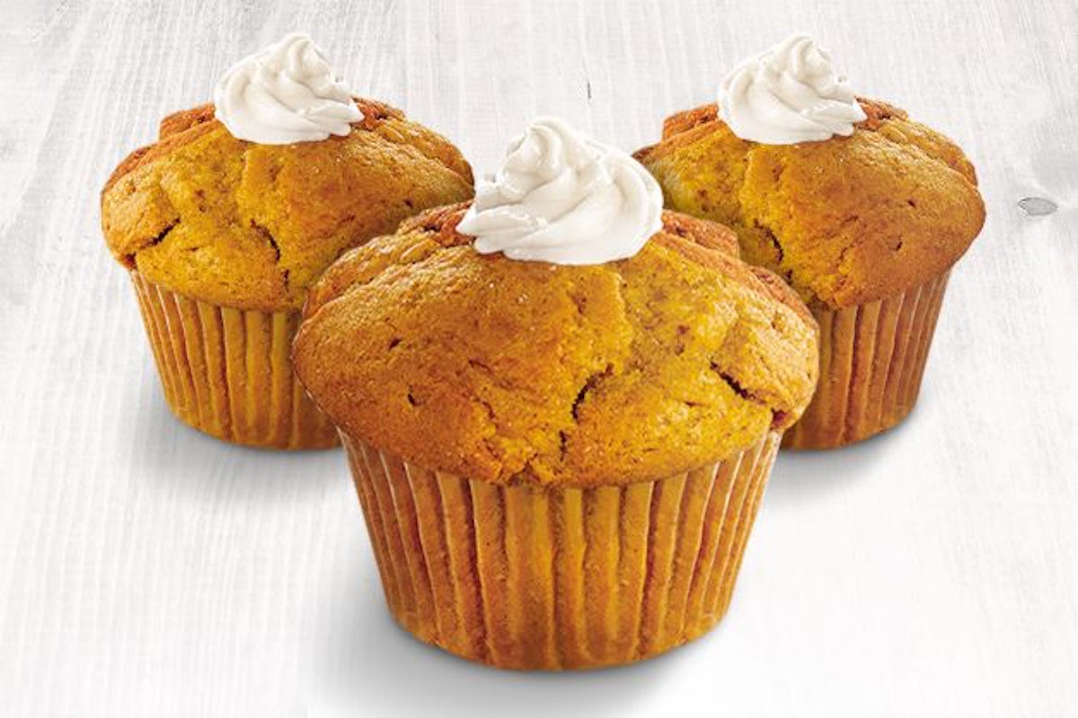 Order Pumpkin Cream Cheese Mammoth Muffin® food online from Bakery By Perkins store, New Brighton on bringmethat.com