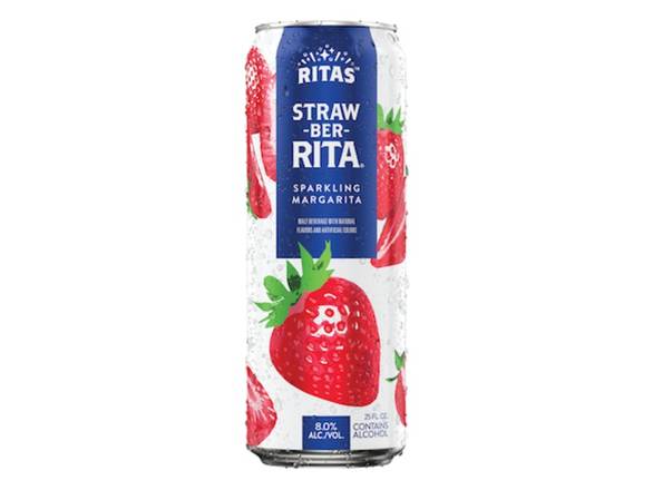 Order RITAS Straw-Ber-Rita - 25oz Can food online from American Spirits Beverage Co store, Dallas on bringmethat.com