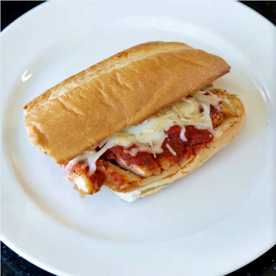 Order 14. Chicken Parmigiana Sandwich Lunch food online from Ameci Pizza & Pasta store, Lake Forest on bringmethat.com