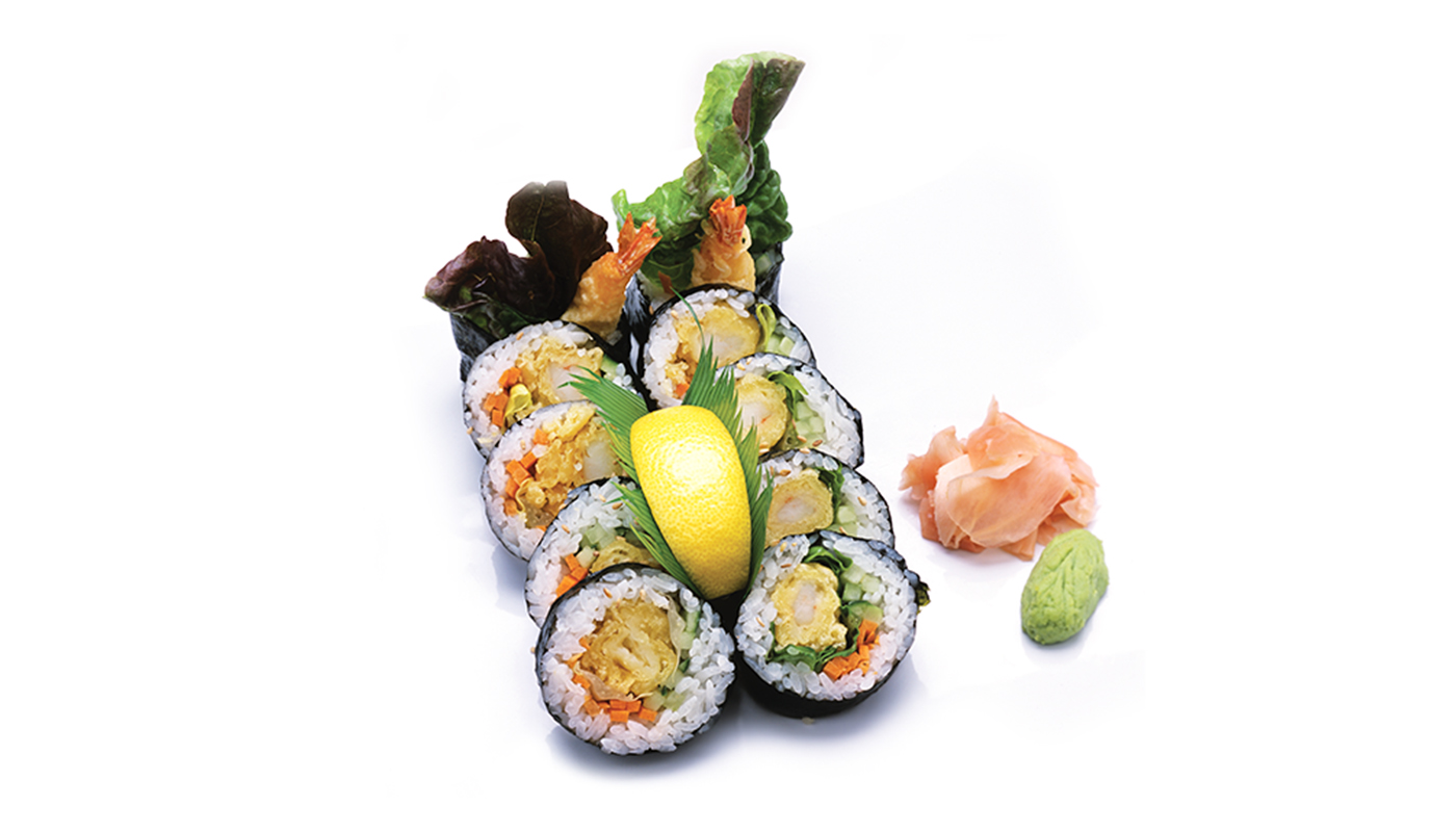 Order D5. Shrimp Tempura roll food online from Teri Teri Japanese Restaurant store, Union City on bringmethat.com