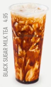 Order Black Sugar Milk Tea food online from Pink Pig Boba & Pizza store, Anaheim on bringmethat.com