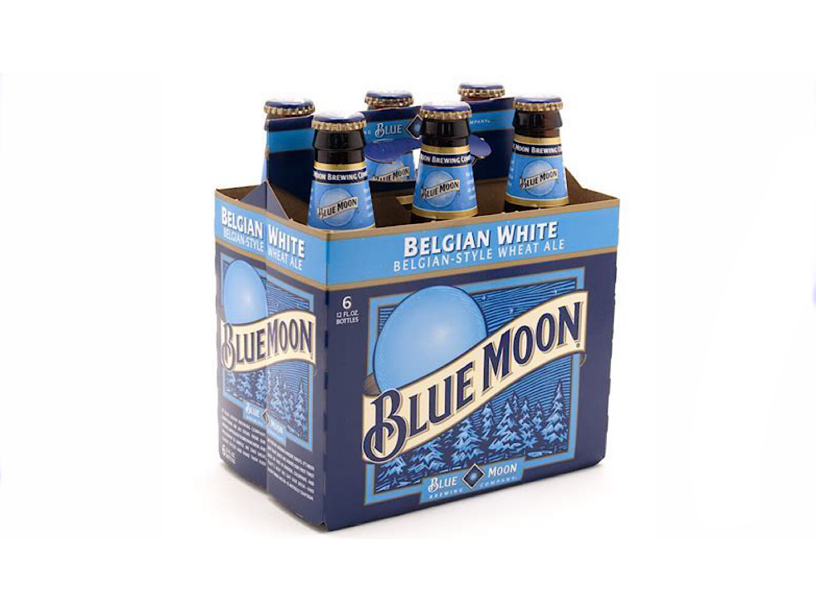 Order Blue Moon, 6 Pack Bottle food online from K-Town Beer & Wine Food Mart store, Los Angeles on bringmethat.com