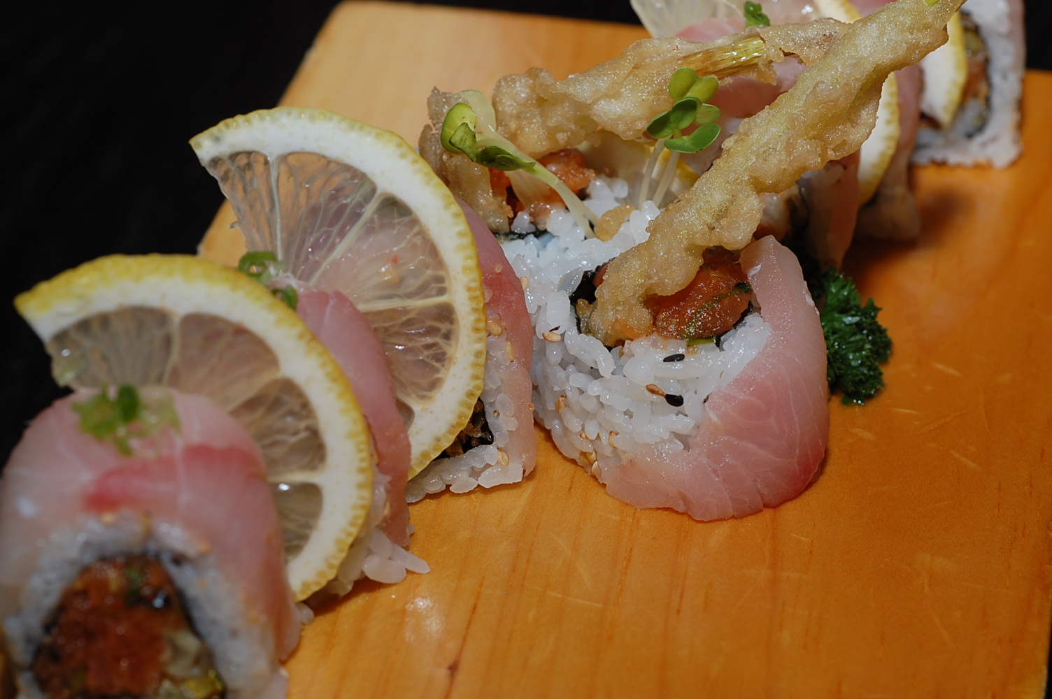 Order Yellowtail Lover Roll food online from House Modern Sushi store, Mesa on bringmethat.com